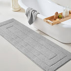 GRANNY SAYS Gray Bathroom Rug 71" x 24", Non-Slip Microfiber Bath Mat by GRANNYSAYS