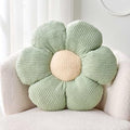 Kcvvcr Flower Throw Pillow, Soft Sage Green 17.7" Shaped Floor Pillow by Kcvvcr