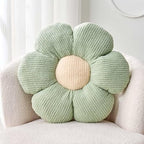 Kcvvcr Flower Throw Pillow, Soft Sage Green 17.7" Shaped Floor Pillow by Kcvvcr