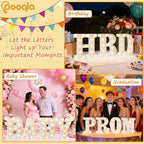 Pooqla LED Marquee Letter Lights Sign, Light Up Alphabet Letter - Image 5