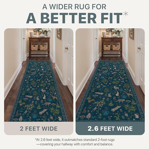 BESBLEE 2'6X7 Washable Kitchen Runner Rug, Animal Non Slip - Image 6
