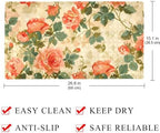 Shower Mat Non Slip 26.8 x 15.1 Inches, Vintage Rose Bathtub Mat Shower Stall - Image 4