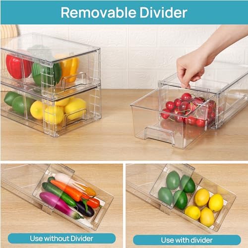 Vtopmart 10 Pack Stackable Clear Drawer - Image 4
