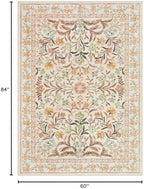 Lahome 5x7 Fall Floral Nursery Rug, Boho Fall Washable Rugs - Image 2