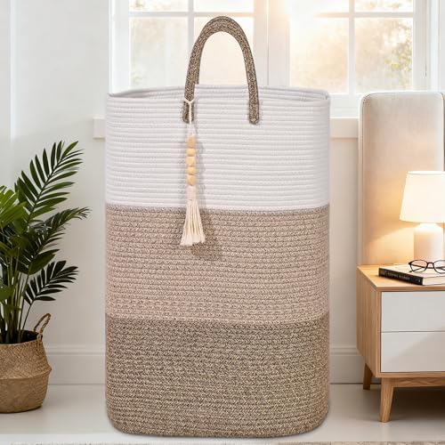 Woven Laundry Basket for Clothes, 100 L Large Rectangle Laundry Hampers - Image 6