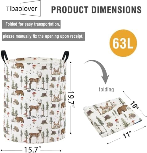 Baby Laundry Basket Baby Nursery Hamper Kids Laundry Basket Toy Storage Bin - Image 2