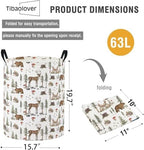 Baby Laundry Basket Baby Nursery Hamper Kids Laundry Basket Toy Storage Bin - Image 2