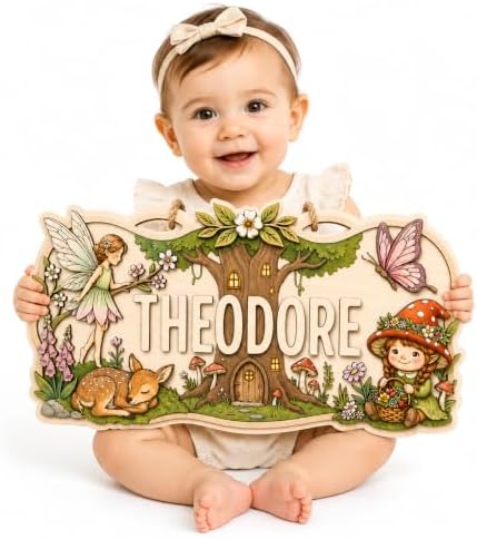 Custom Fairy Nursery Name Sign by AydansUniqueFinds