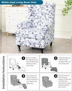 CRFATOP Wingback Chair Covers Wing Armchair Slipcovers - Image 6