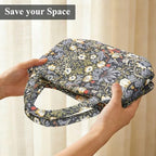 Small Storage Basket Organizer, Mini Fabric Floral Storage Baskets - Image 5