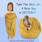 Stuffed Animal Bean Bag Storage Chair Cover Soft Washable Stuffable Removable - Image 3