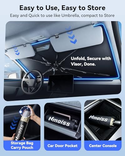 Nmoiss Windshield Sun Shade Umbrella - Image 4
