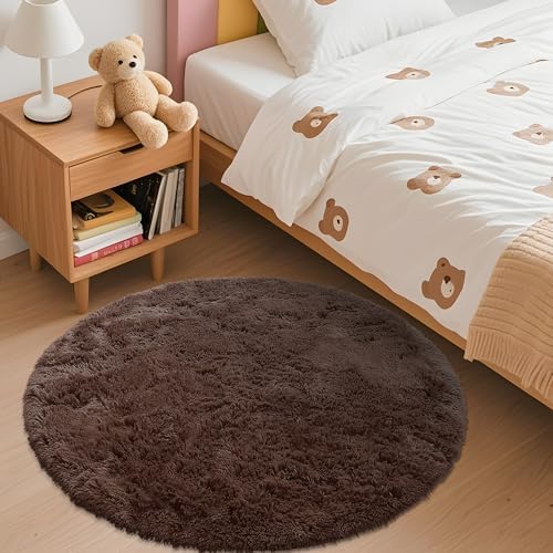 OLANLY Coffee Round Rugs for Bedroom - Image 3