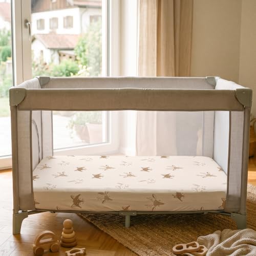 Pack and Play Mattress Sheets Fitted, 3 Pack Mini Crib Sheets - Image 6