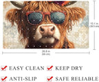 Shower Mat Non Slip 26.8 x 15.1 Inches, Funny Highland Cow Bathtub Mat Shower - Image 4