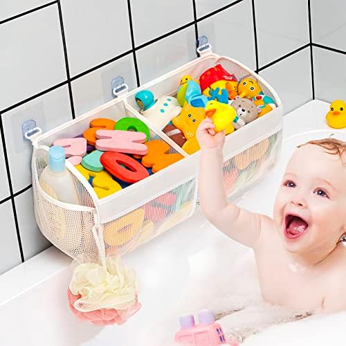 Austion Original Two Compartment Easy-access Mesh Bath Toy Organizer by Austion