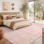 Nakagishi Boho 5x8 Area Rug Living Room Rugs Machine Washable Pink - Image 6