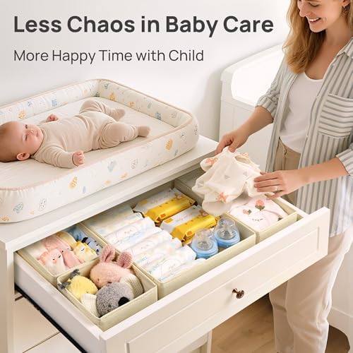 Vtopmart 12 Pack Baby Clothes Organizer, Foldable Fabric Drawer Bins - Image 4
