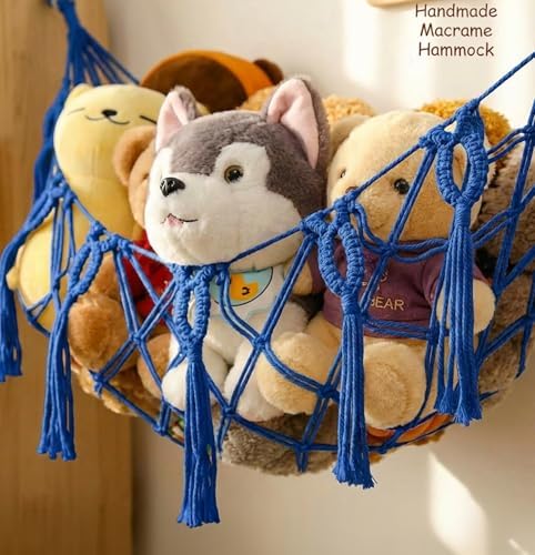 Stuffed Animal Net or Hammock for Flat Wall Mounted Handmade Macrame Toy - Image 2