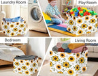 Sunflower Empty Gift Storage Basket Collapsible Canvas Baby Toy Bin Decor - Image 5