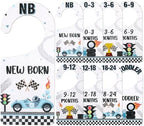 Baby Closet Dividers 8PCS, Racing/Race Car Theme Wooden Double-Sided Clothes by CORNERLACE