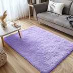 OLANLY 3x5 Machine Washable Small Bedside Rug, Soft Fluffy Shaggy Rugs - Image 3