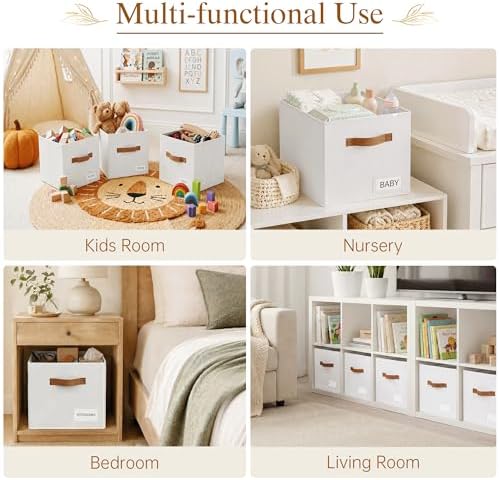 Storage Cubes 10 Pack, 11 Inch Fabric Storage Cubes Organizer Bins - Image 6