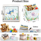 11.8" Marine Animals Cube Storage Organizer Set 3Pcs Ocean Sharks Turtles Cube - Image 2