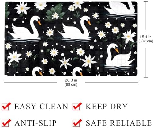 Non Slip Shower Mat Bathtub Mat 15.1x26.8 Inch, Quick Dry Bath Mat - Image 4