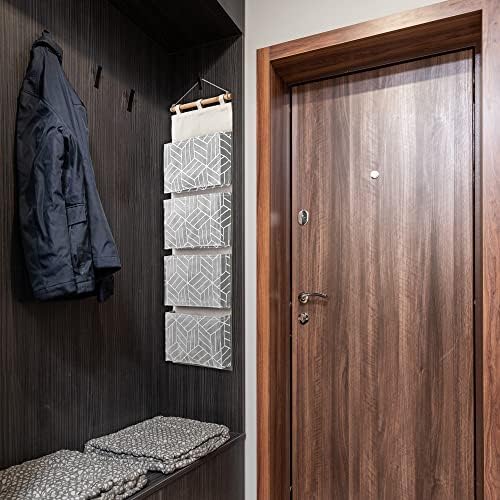 CROWNED 2Pcs Over Door Hanging Storage Bags Wall Mount Closet Organizer - Image 6