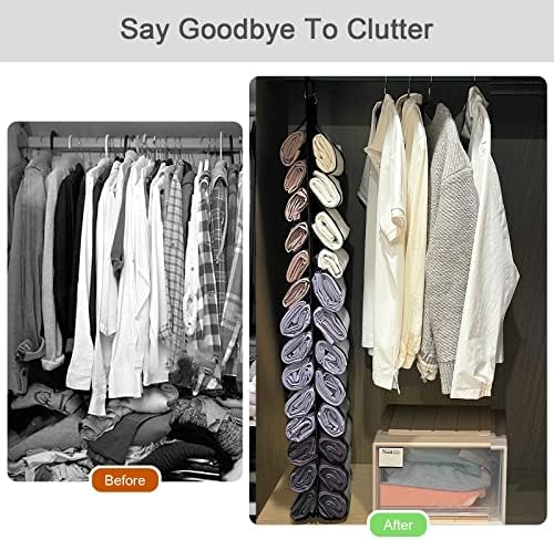 DHSFKBE Legging Organizer, Foldable Hanging Closet Organizer - Image 4