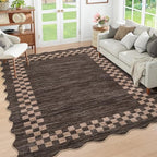 GarveeHome Washable Rug 5x7 for Living Room Large Bedroom Scalloped Rug by GarveeHome