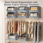 Stackable Closet Organizers and Storage Bins, Open Front Closet Shelf Organizer - Image 4