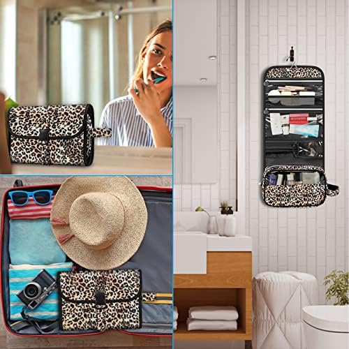FINTIE Hanging Toiletry Bag Portable Travel Cosmetic Makeup Organizer - Image 6