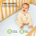 2pk Waterproof Crib Mattress Protector Cover Fitted 52x28 - Image 6