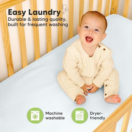 2pk Waterproof Crib Mattress Protector Cover Fitted 52x28 - Image 6