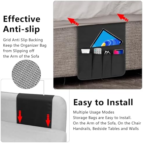 Remote Control Holder for Armchair Caddy，TV Remote Holder Over Chair Arm - Image 4