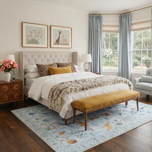 BESBLEE 2X3 Washable Area Rug for Entrance, Animal Doormat Non Slip - Image 5