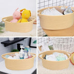ABenkle Small Basket with Handles, Boho Decorative Rope Woven Dog Cat Toy - Image 4
