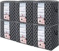 Storage Bags 6 Pack 100L Clothes Organization and Storage Containers by WiseLife