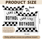 Long Live Boyhood Pillow Cover 18x18, Race Car Room Decor - Image 5