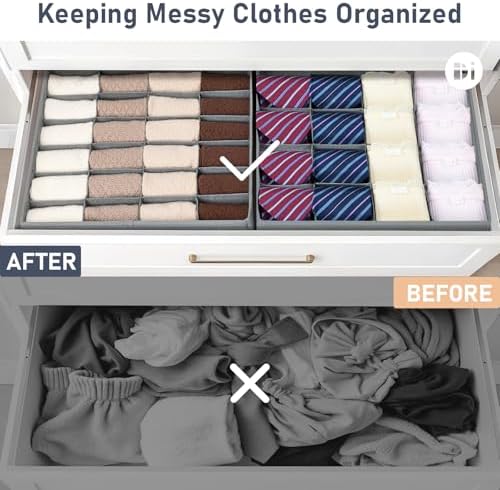 Joyoldelf Sock Organizer Drawer Organizer - Image 5