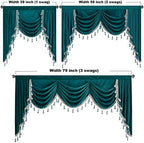 StangH Elegant Velvet Waterfall Valances Curtain W59 inches, 1 Panel - Image 4