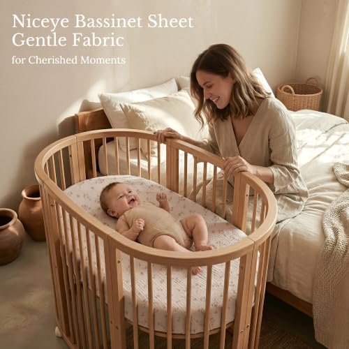 Niceye Muslin Bassinet Sheets 3-Pack - Image 3
