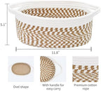ABenkle Small Basket with Handles, Boho Decorative Rope Woven Dog Cat Toy - Image 2