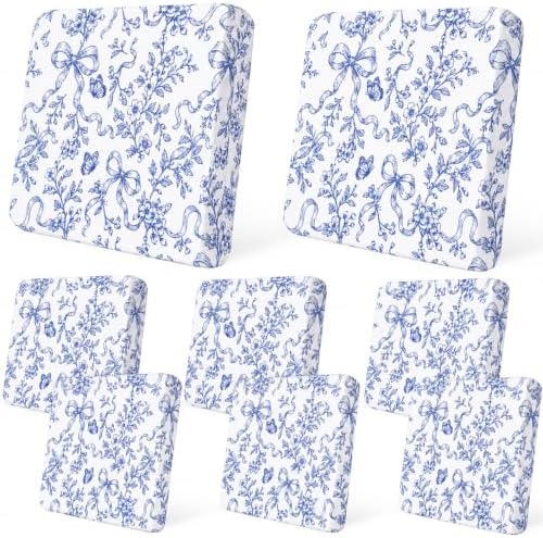 8Pcs Patio Cushion Covers Stretch Outdoor Furniture Protector Slipcovers by pickyNproud