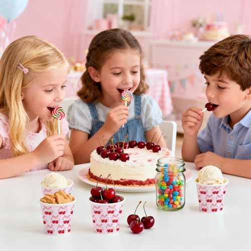 WRAPAHOLIC 3oz Pink Cherry Bathroom Cups - Image 7