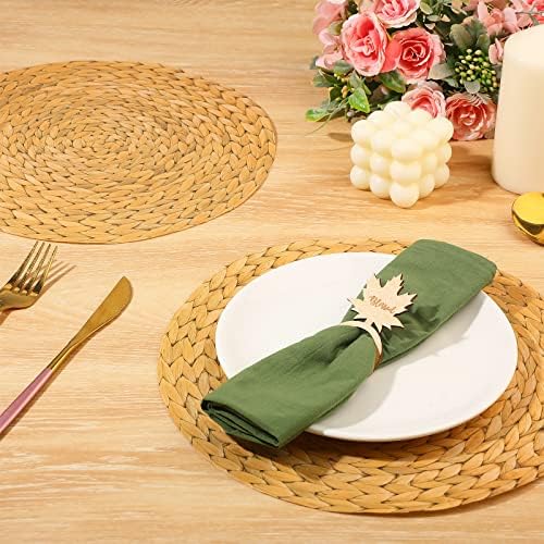 TaoBary 50 Pcs Disposable Woven Pattern Paper Placemats Bulk - Image 2