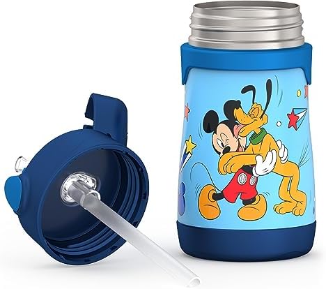 THERMOS Vacuum Insulated Stainless Steel 10oz Straw Bottle, Mickey Mouse - Image 5