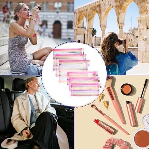Mesh Bags with Zipper, Nylon Makeup Bag Cosmetic Pouches Travel Organizer Case - Image 6